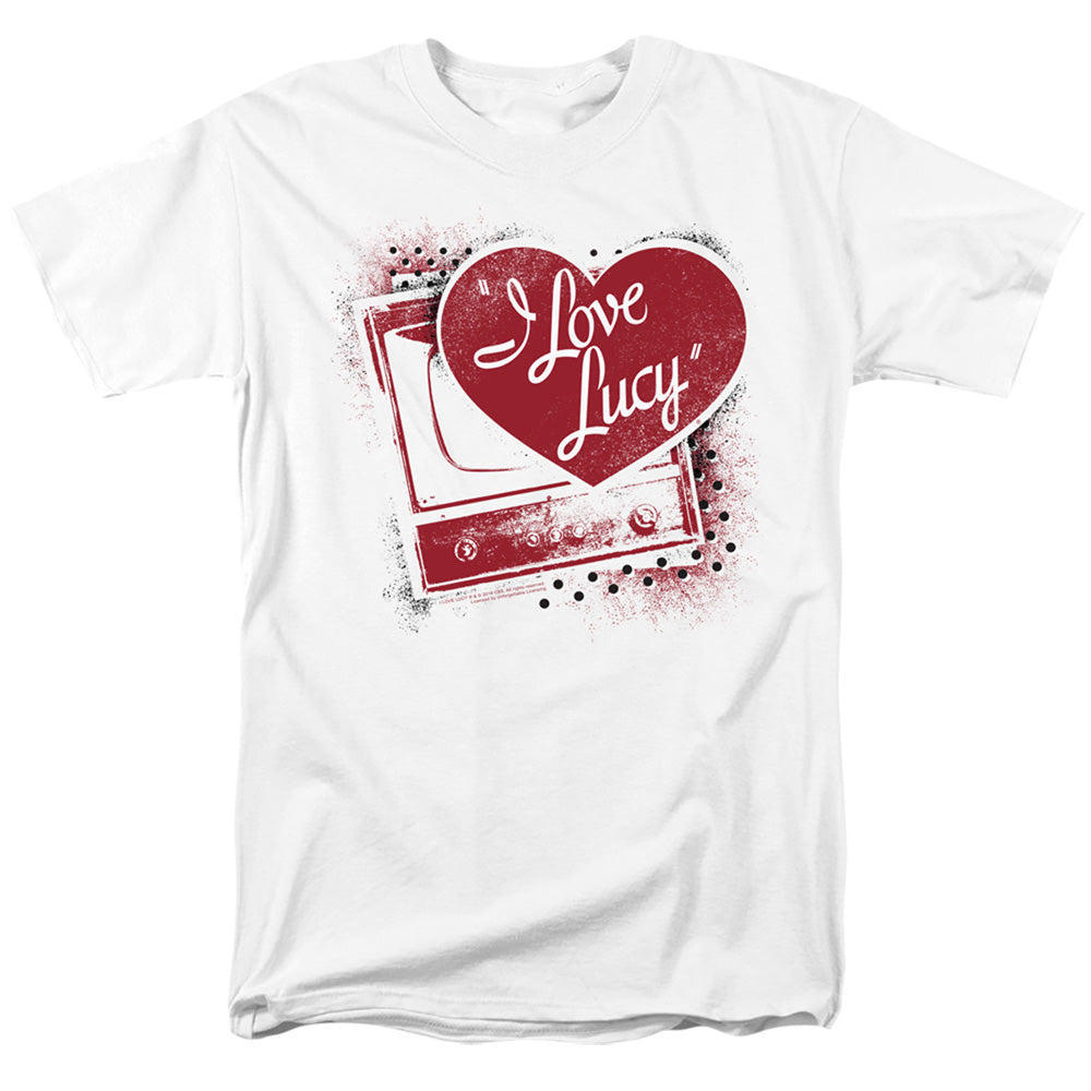 I LOVE LUCY/SPRAY PAINT HEART - S/S ADULT 18/1 - WHITE