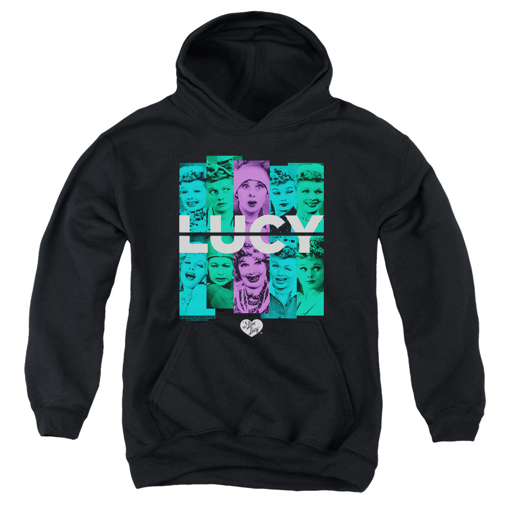 I LOVE LUCY/SHADES OF LUCY - YOUTH PULLOVER HOODIE - BLACK