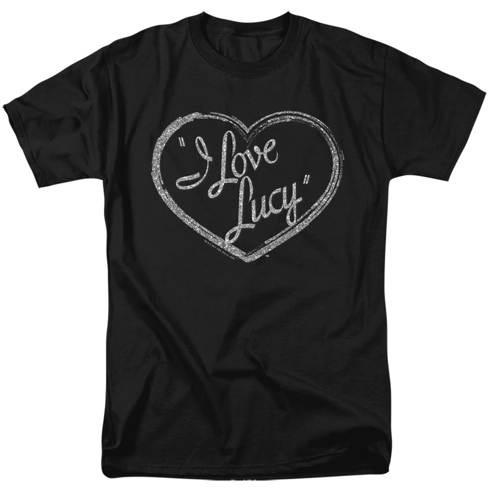 I LOVE LUCY/GLITTER LOGO - S/S ADULT 18/1 - BLACK