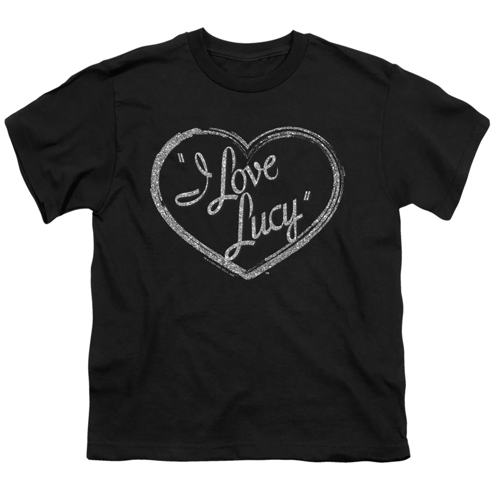 I LOVE LUCY/GLITTER LOGO - S/S YOUTH 18/1 - BLACK