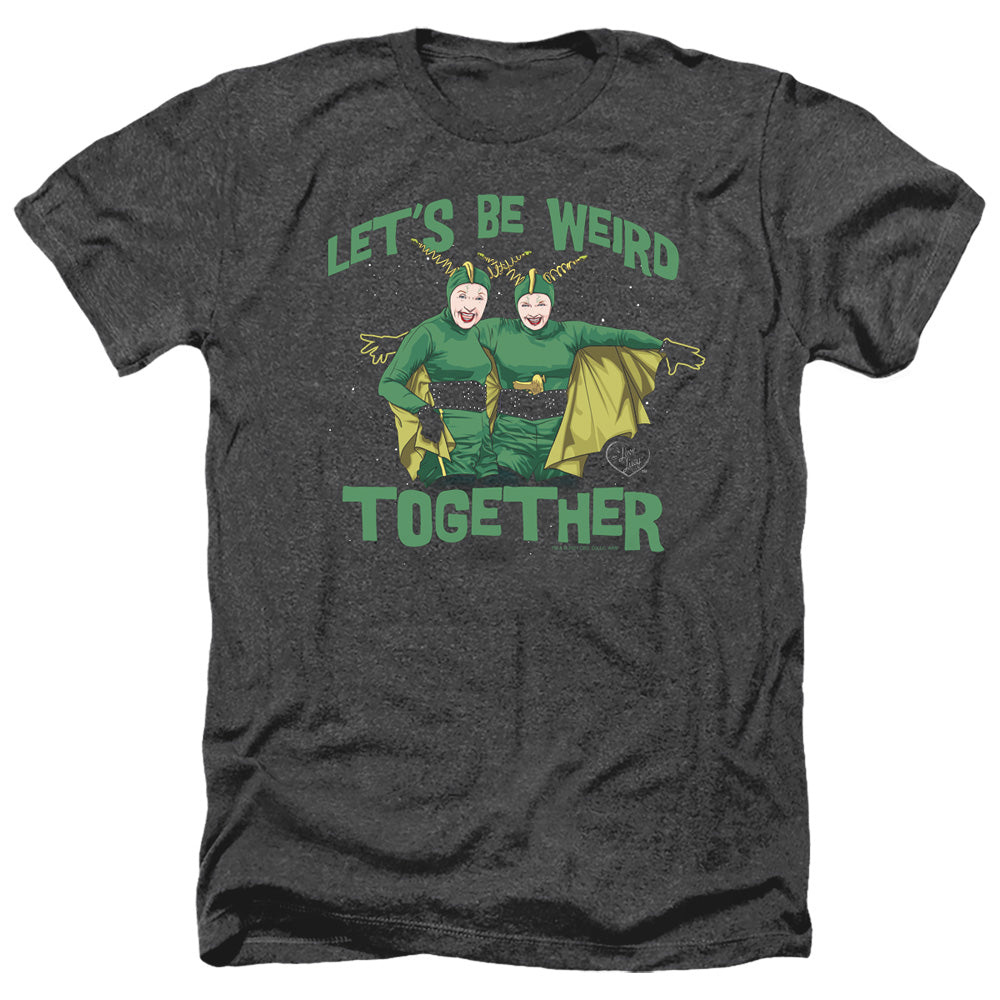 I LOVE LUCY/WEIRD TOGETHER - ADULT HEATHER - BLACK