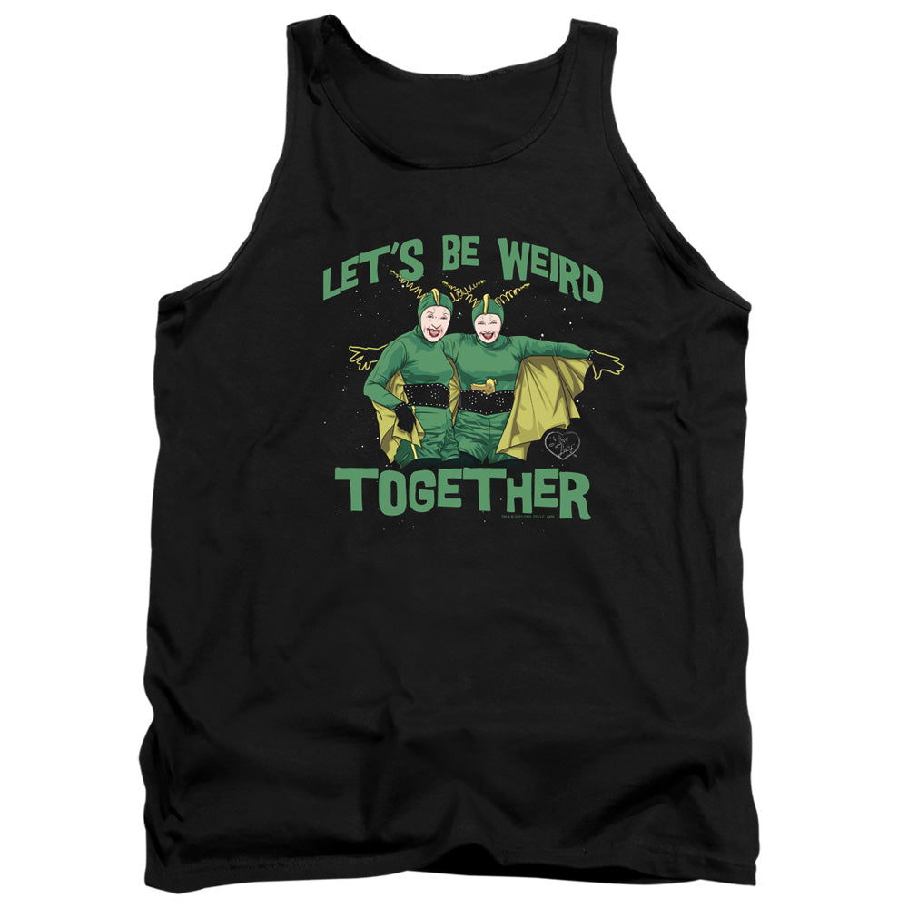 I LOVE LUCY/WEIRD TOGETHER - ADULT TANK - BLACK