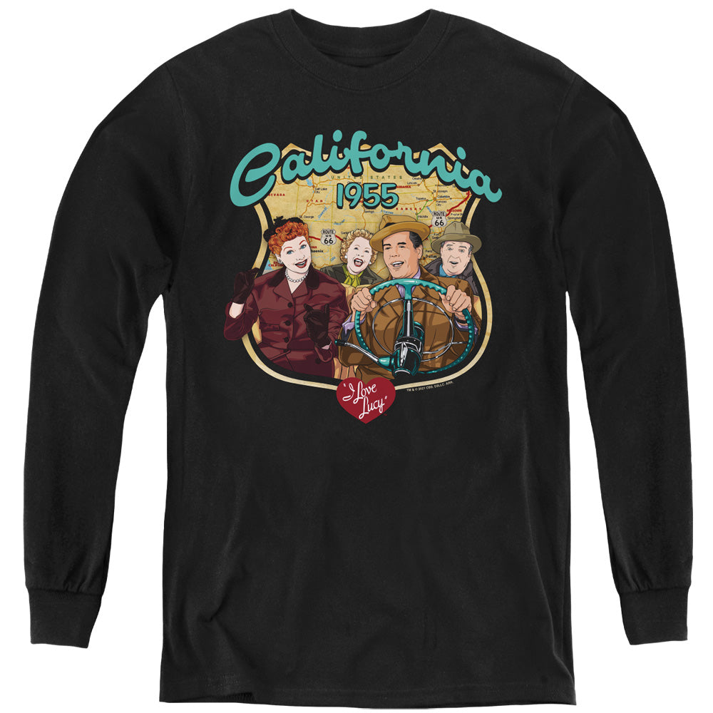 I LOVE LUCY/ROAD TRIP - YOUTH LONG SLEEVE TEE - BLACK