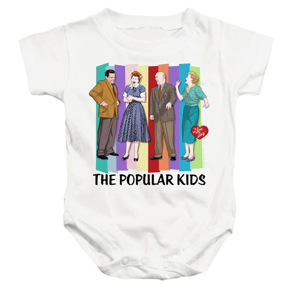 I LOVE LUCY/THE POPULAR KIDS - INFANT SNAPSUIT - WHITE