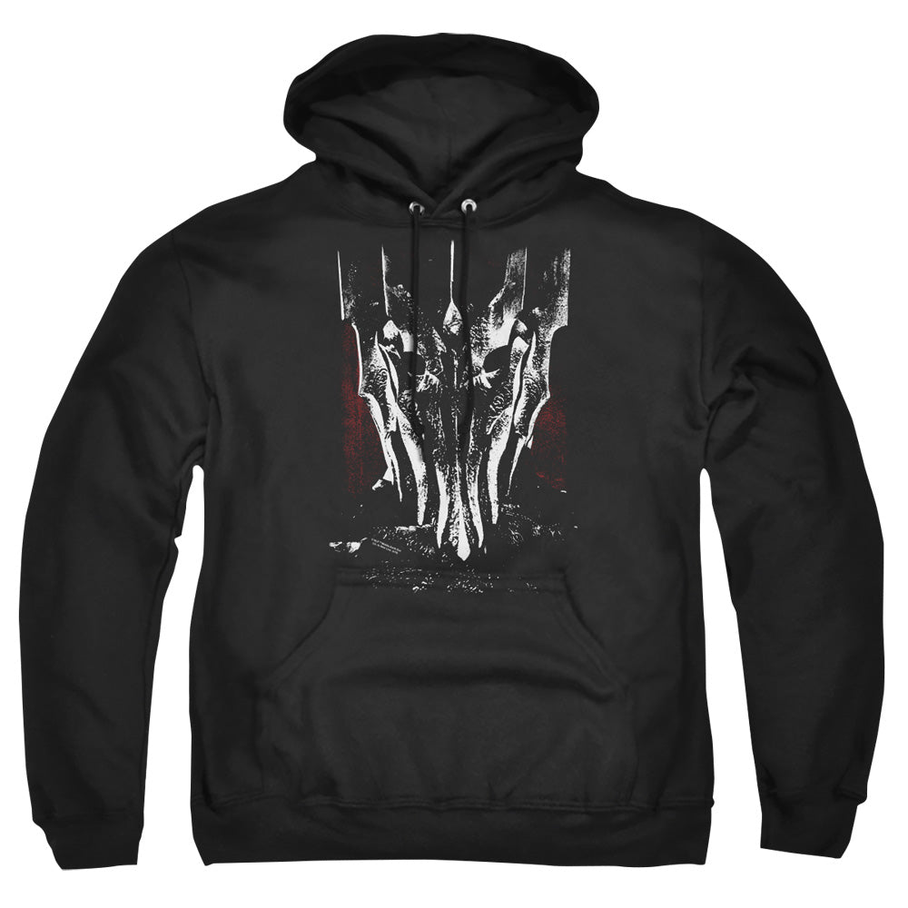 LOR/BIG SAURON HEAD - ADULT PULLOVER HOODIE - BLACK