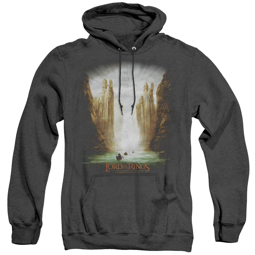 LOR/KINGS OF OLD - ADULT HEATHER HOODIE - BLACK