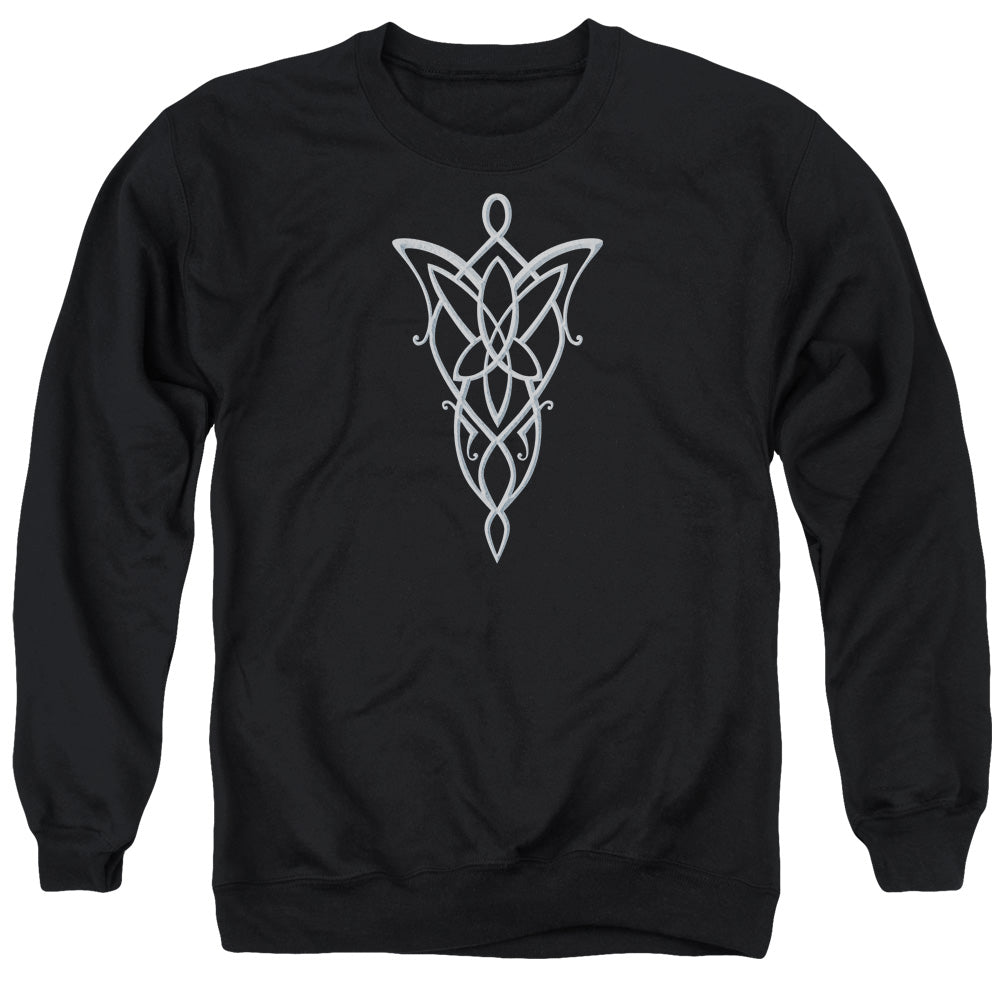 LORD OF THE RINGS/ARWEN NECKLACE - ADULT CREWNECK SWEATSHIRT - BLACK