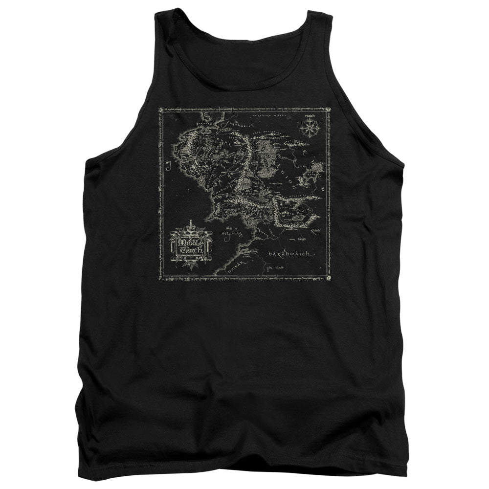 LORD OF THE RINGS/MAP OF ME - ADULT TANK - BLACK