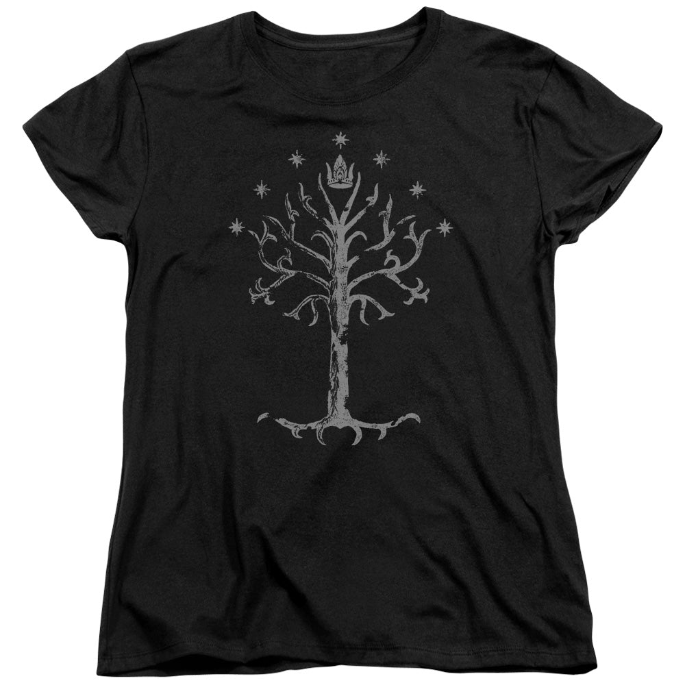 LOR/TREE OF GONDOR - S/S WOMENS TEE - BLACK