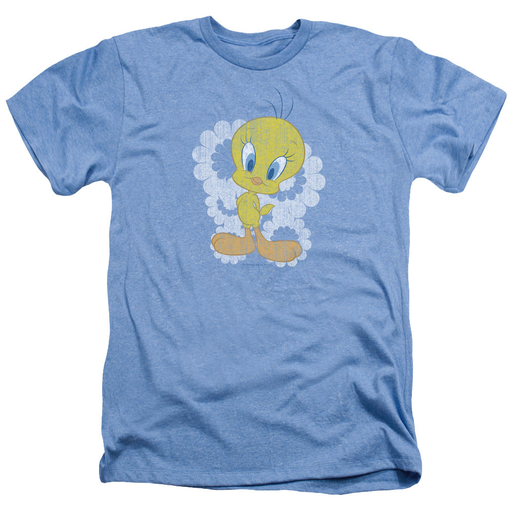 LOONEY TUNES/RETRO TWEETY - ADULT HEATHER - LIGHT BLUE