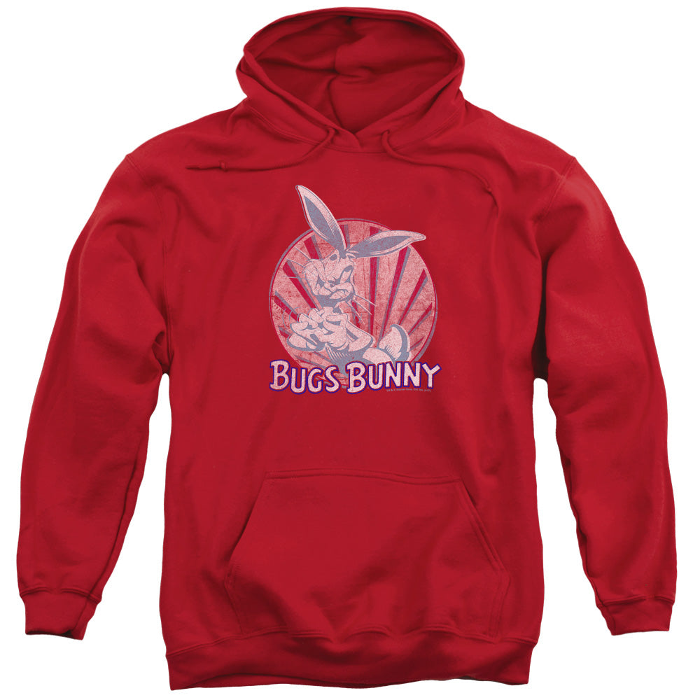 LOONEY TUNES/WISHFUL THINKING - ADULT PULLOVER HOODIE - RED