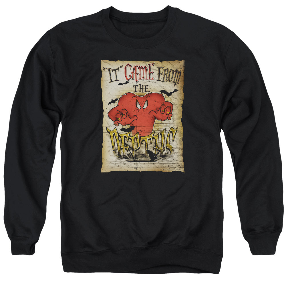 LOONEY TUNES/THE DEPTHS - ADULT CREWNECK SWEATSHIRT - BLACK