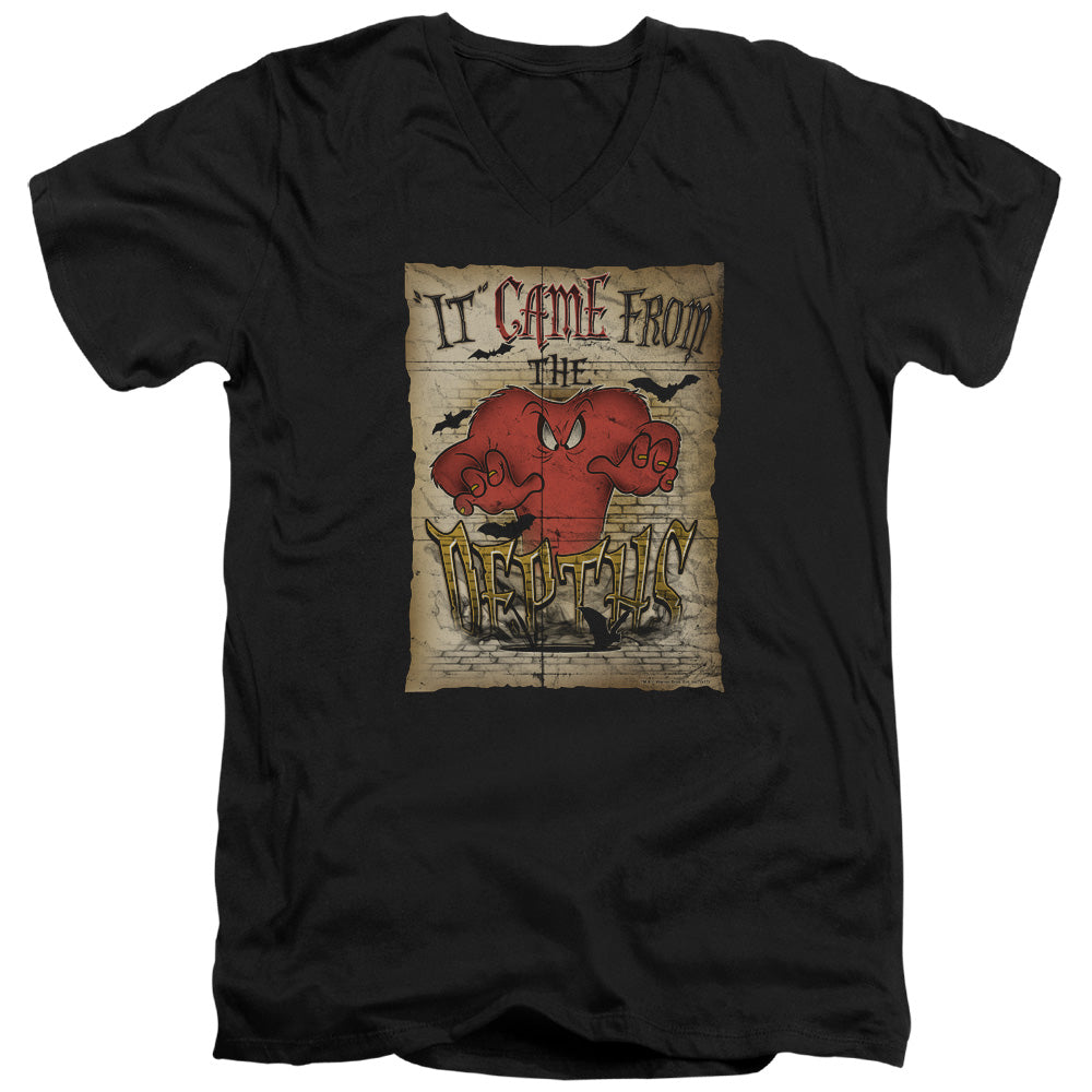 LOONEY TUNES/THE DEPTHS - S/S ADULT V-NECK 30/1 - BLACK