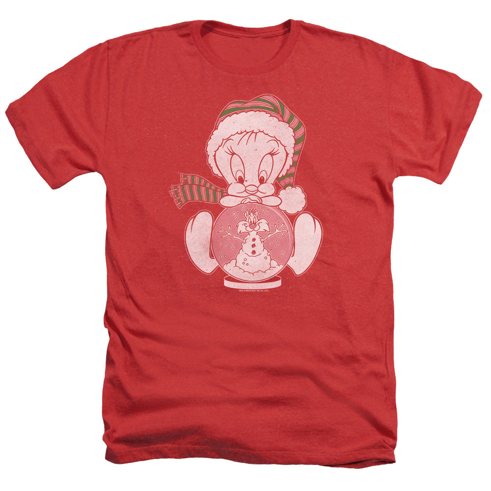 LOONEY TUNES/TWEEY GLOBE - ADULT HEATHER - RED