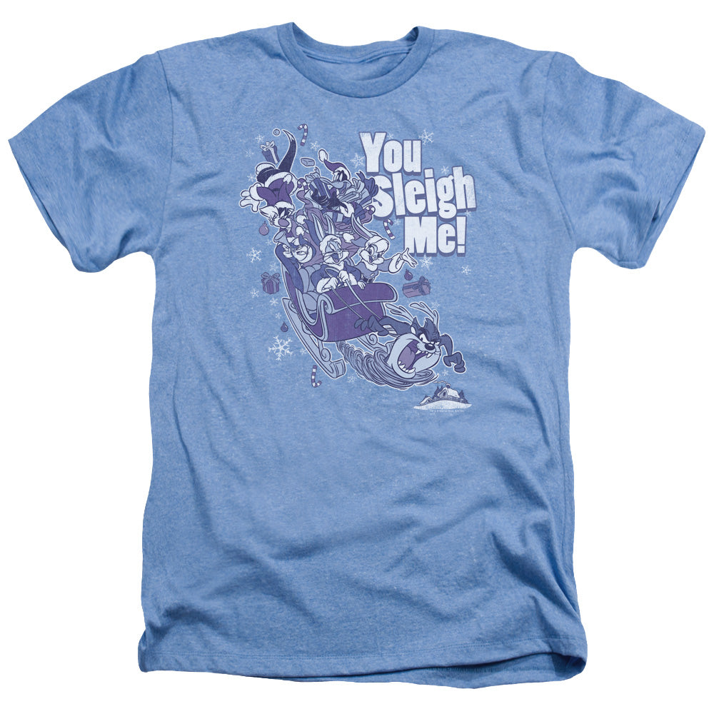 LOONEY TUNES/YOU SLEIGH ME - ADULT HEATHER - LIGHT BLUE