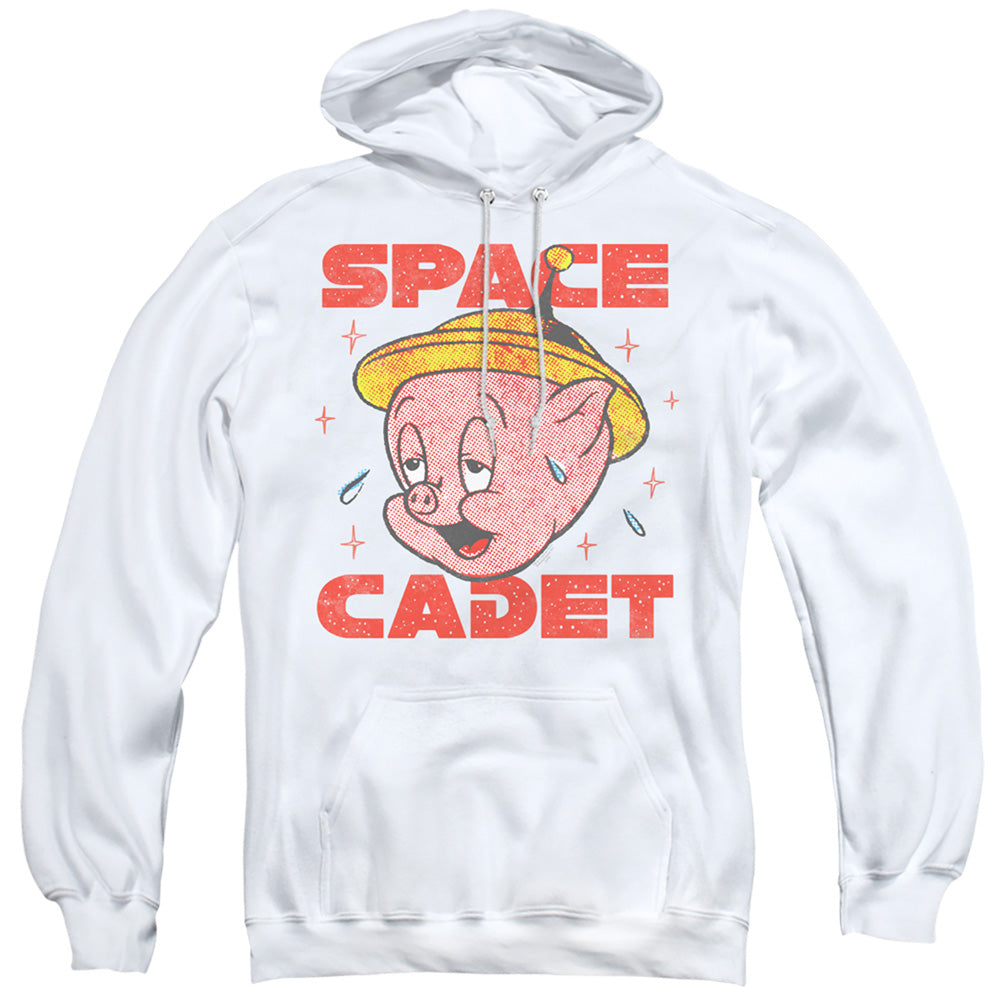LOONEY TUNES/SPACE GHOST - ADULT PULLOVER HOODIE - WHITE