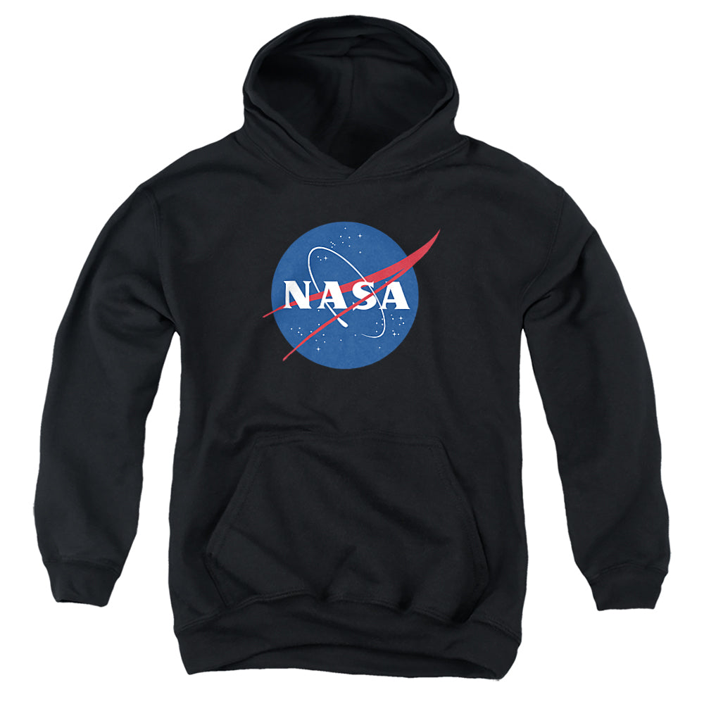 NASA/MEATBALL LOGO - YOUTH PULLOVER HOODIE - BLACK