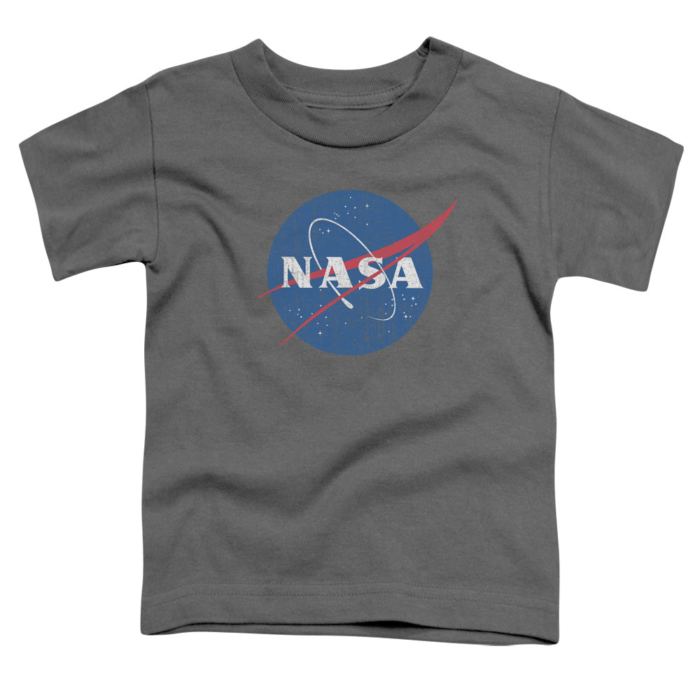 NASA/MEATBALL LOGO DISTRESSED - S/S TODDLER TEE - CHARCOAL