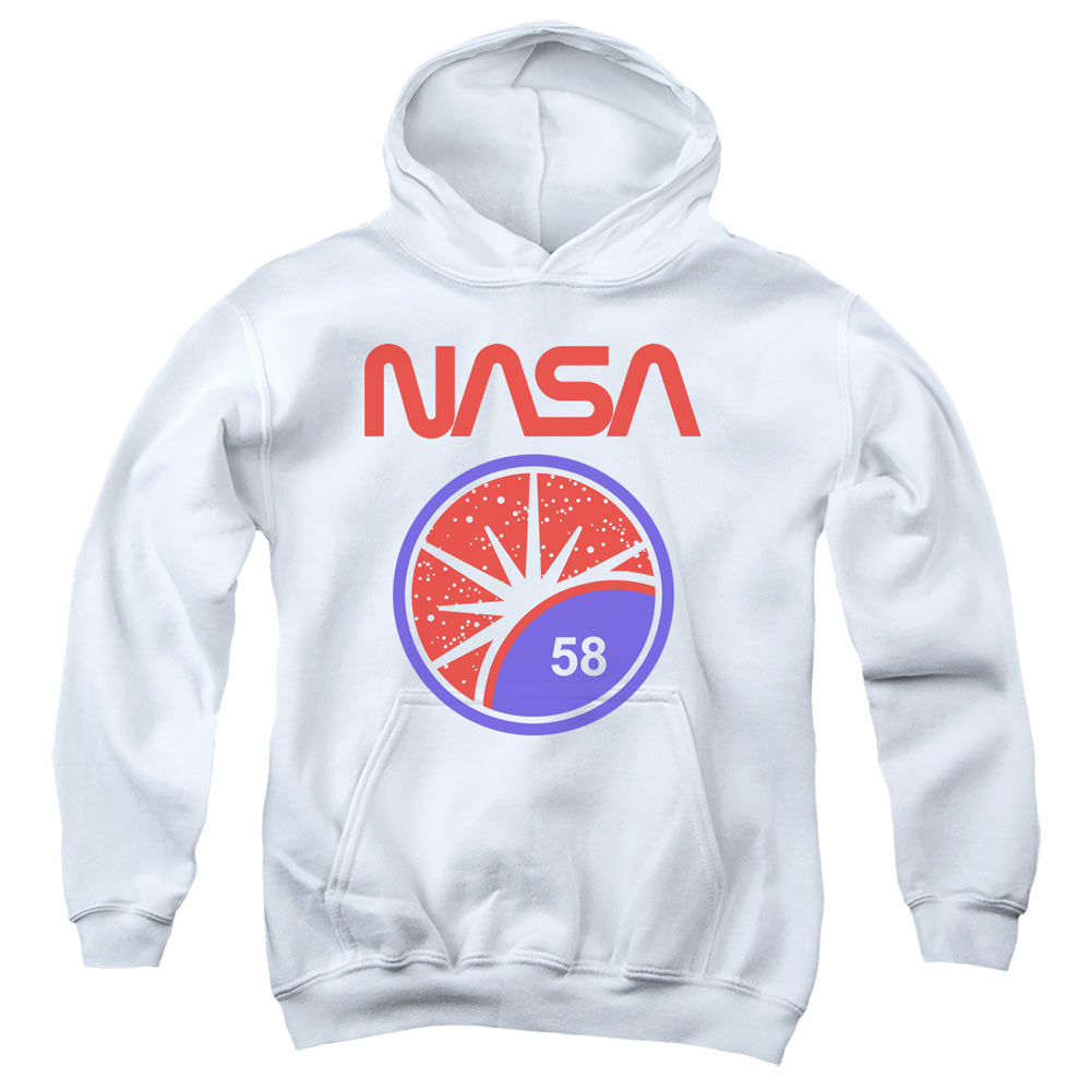 NASA/STARS - YOUTH PULLOVER HOODIE - WHITE