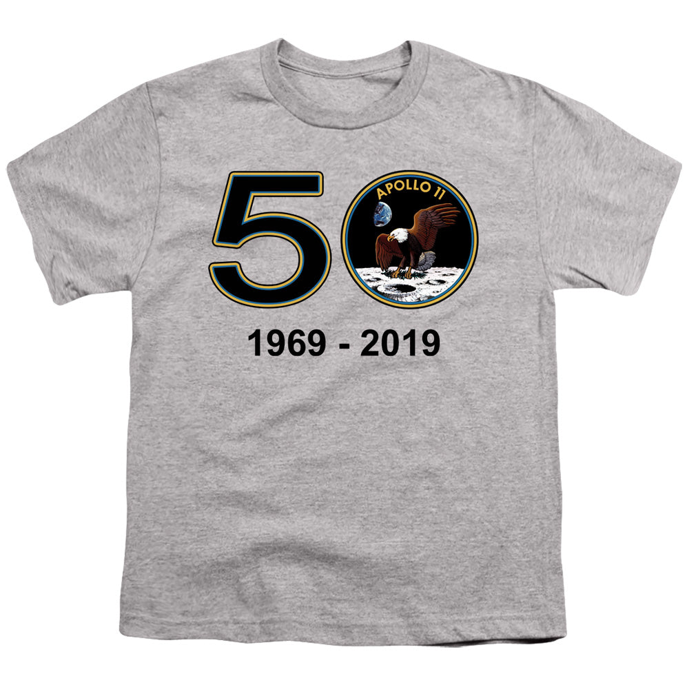 NASA/APOLLO 11 50TH - S/S YOUTH 18/1 - ATHLETIC HEATHER