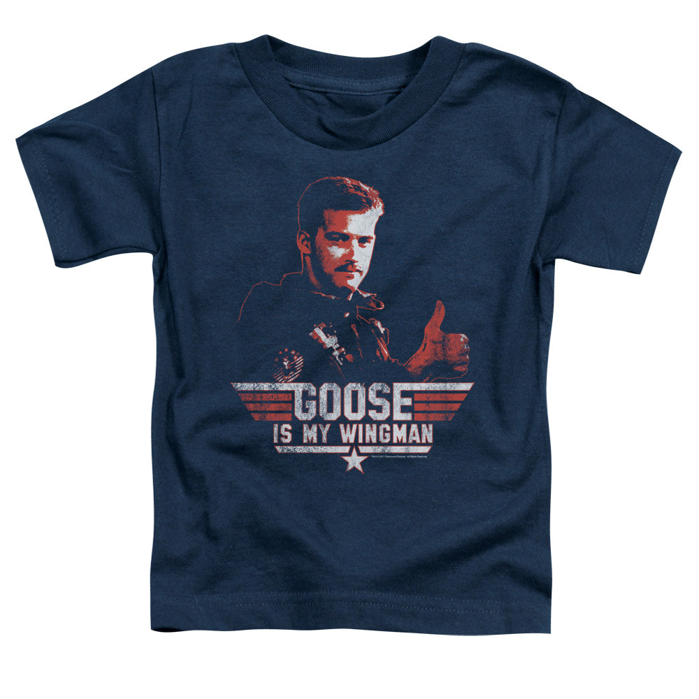TOP GUN/WINGMAN GOOSE - S/S TODDLER TEE - NAVY