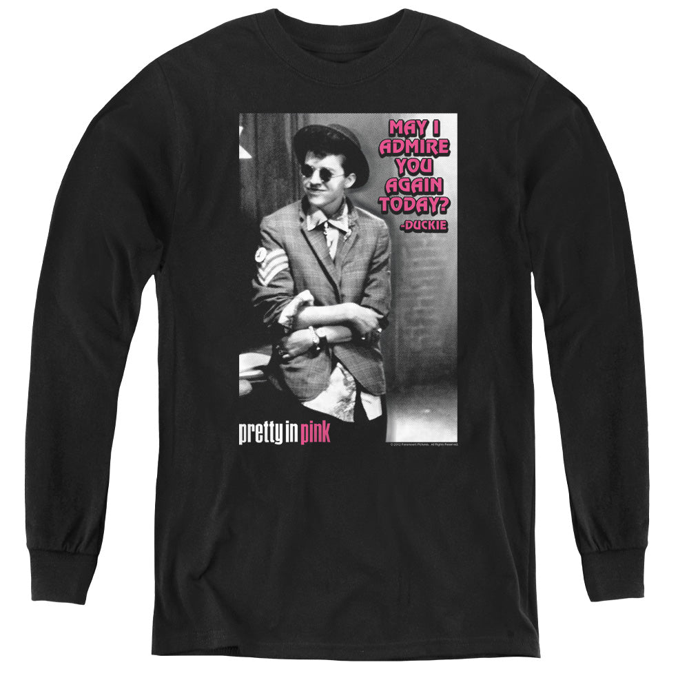 PRETTY IN PINK/ADMIRE - YOUTH LONG SLEEVE TEE - BLACK