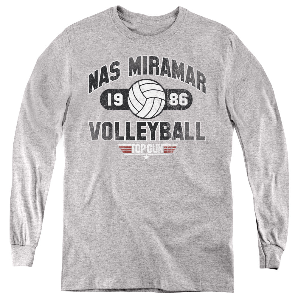TOP GUN/NAS MIRAMAR VOLLEYBALL - YOUTH LONG SLEEVE TEE - ATHLETIC HEATHER