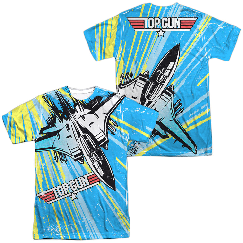 TOP GUN/RAD JET (FRONT/BACK PRINT) - S/S ADULT POLY CREW - MULTI