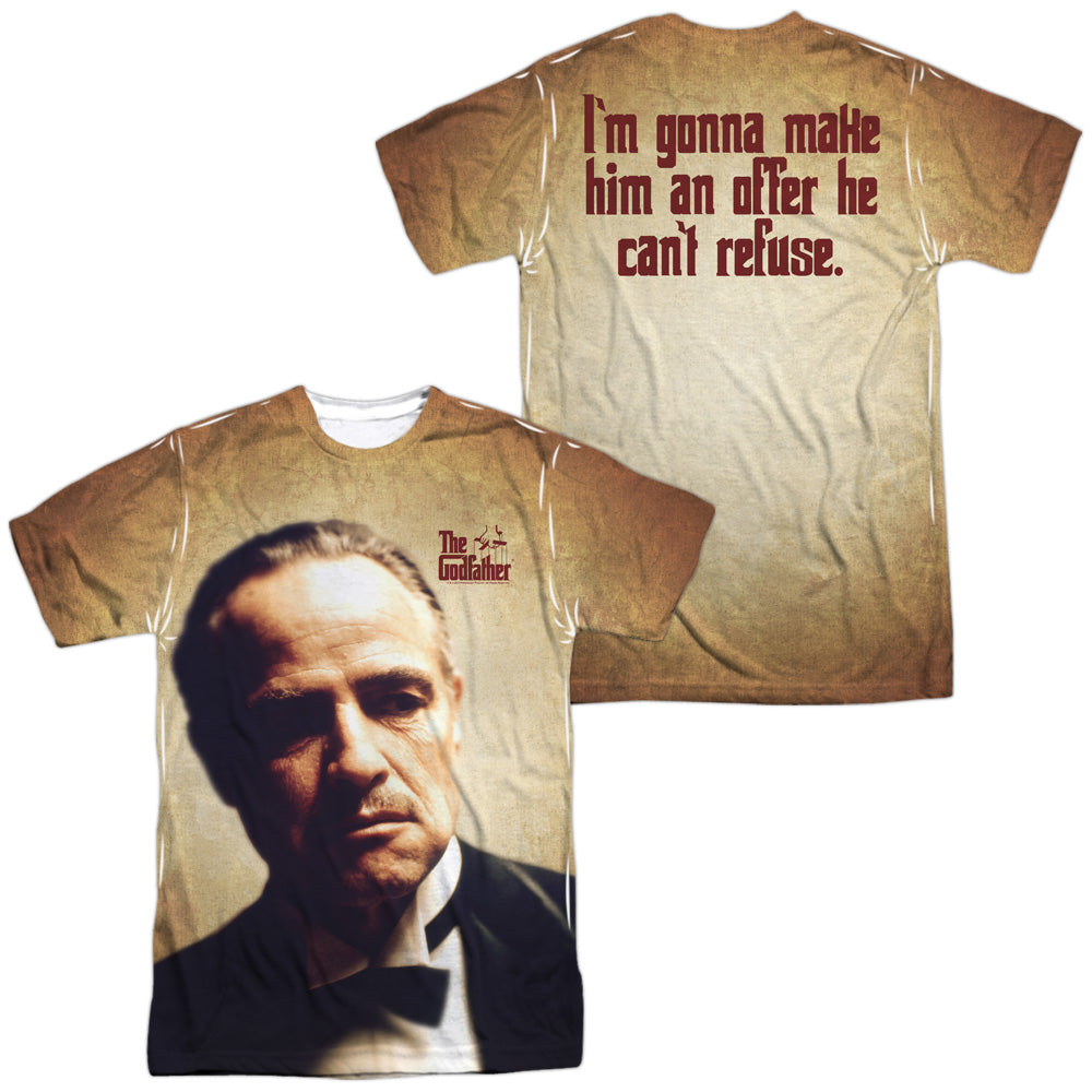 THE GODFATHER/VITO CORLEONE (FRONT/BACK PRINT) - S/S ADULT POLY CREW - MULTI