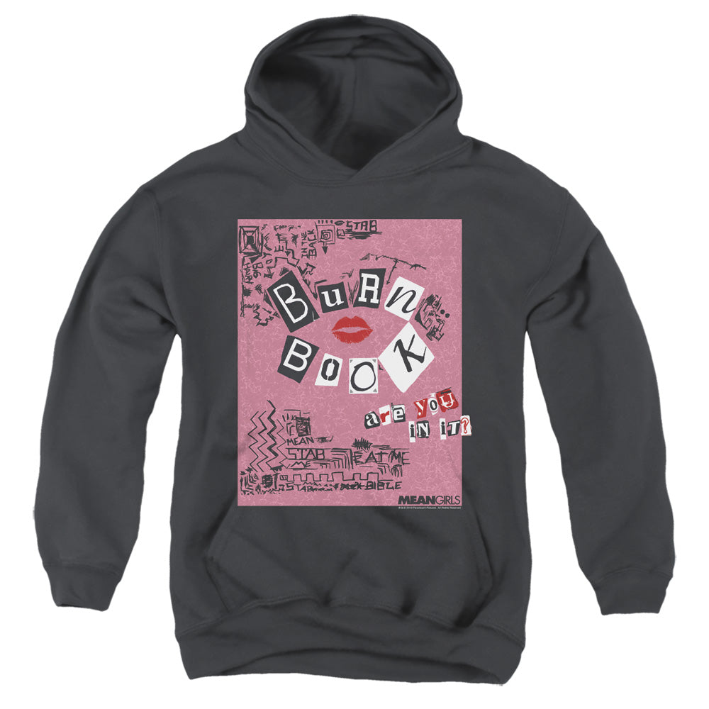 MEAN GIRLS/BURN BOOK - YOUTH PULLOVER HOODIE - BLACK