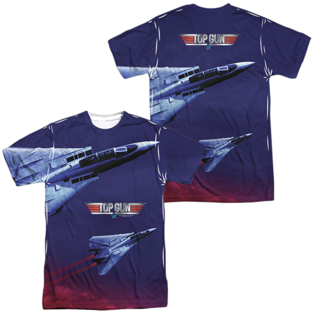 TOP GUN/JETS IN MOTION (FRONT/BACK PRINT) - S/S ADULT POLY CREW - MULTI
