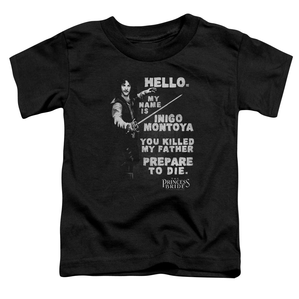 PRINCESS BRIDE/HELLO AGAIN - S/S TODDLER TEE - BLACK