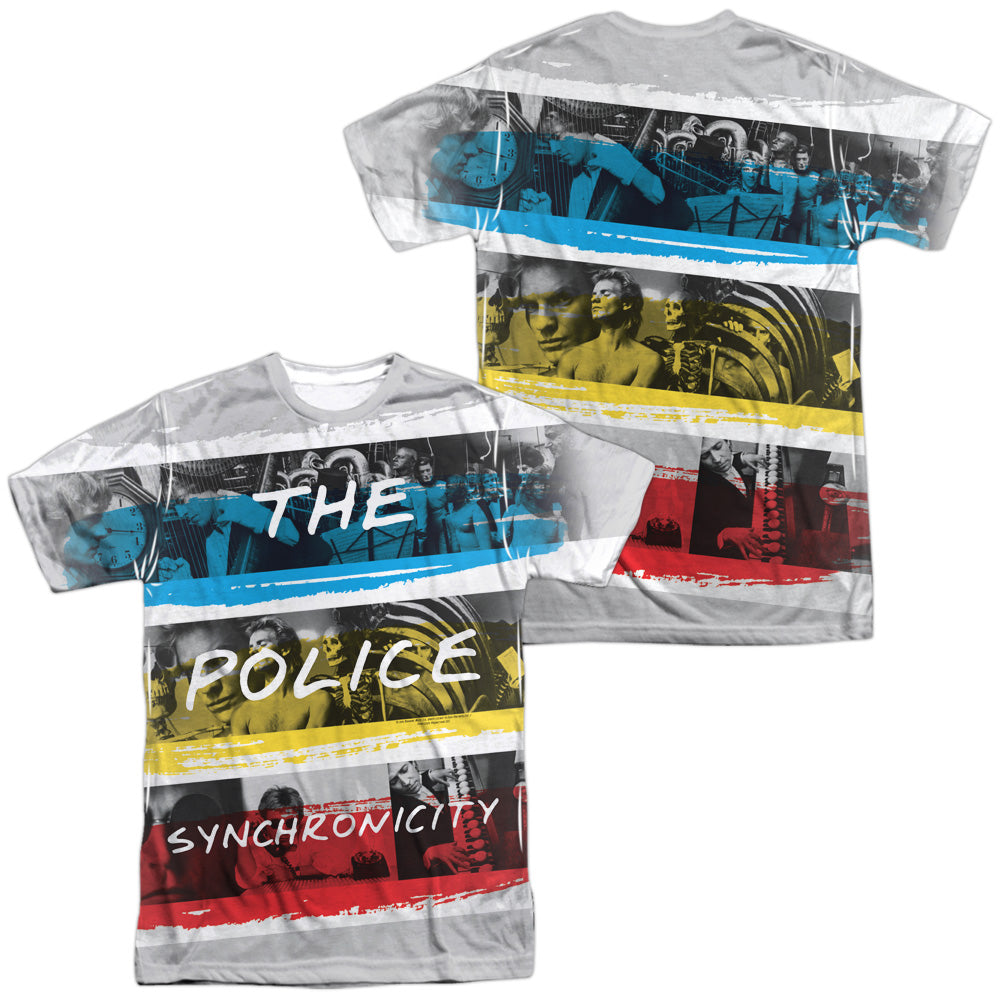 THE POLICE/SYNCHRONICITY (FRONT/BACK PRINT) - S/S ADULT POLY CREW - MULTI