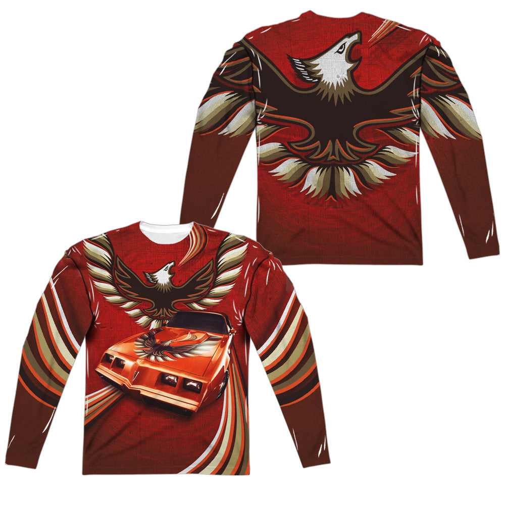 PONTIAC/FIREBIRD FLAMES (FRONT/BACK PRINT) - L/S ADULT POLY CREW  - MULTI