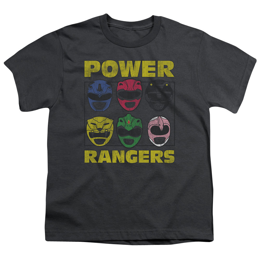 POWER RANGERS/RANGER HEADS - S/S YOUTH 18/1 - CHARCOAL