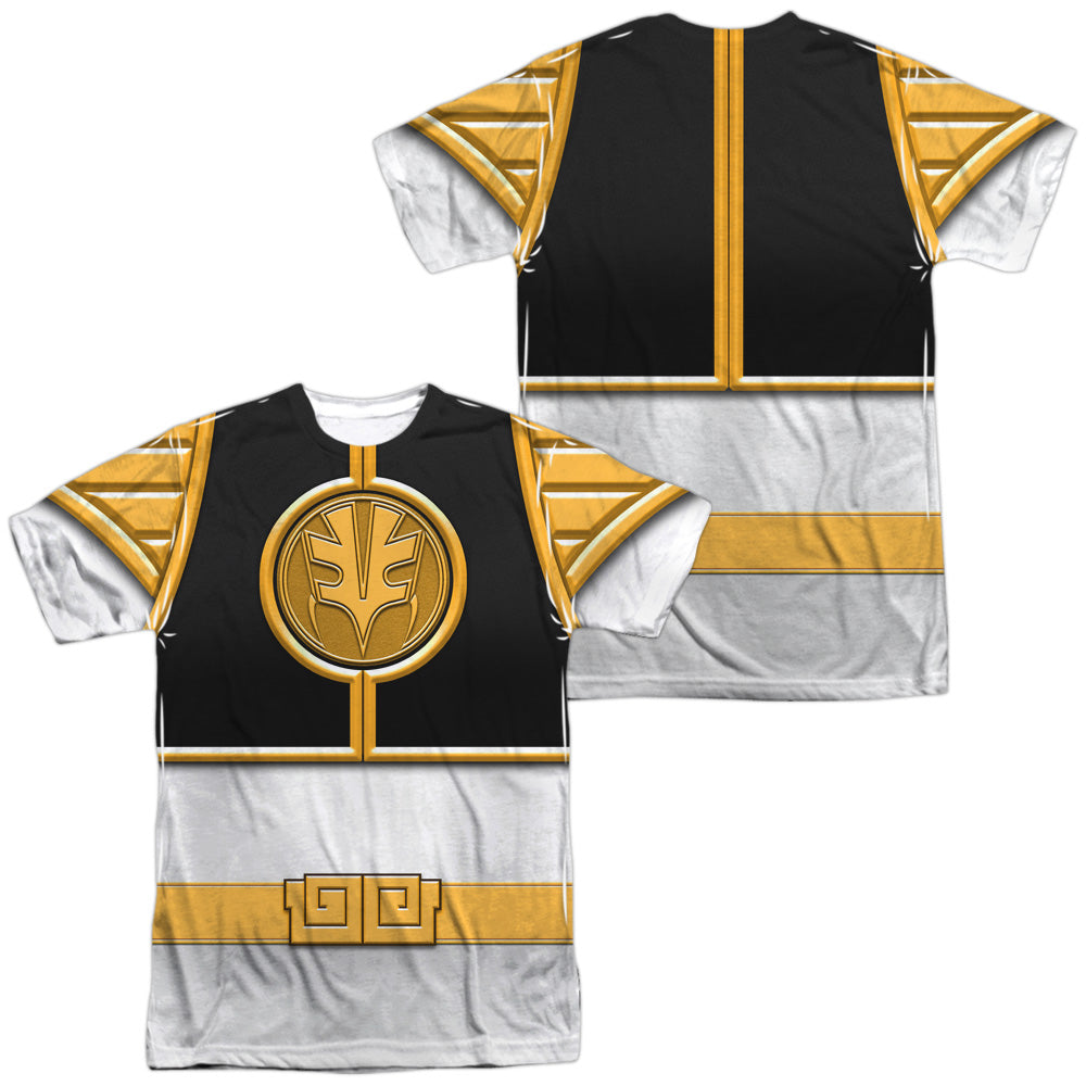 POWER RANGERS/WHITE RANGER(FRONT/BACK PRINT) - S/S ADULT POLY CREW - MULTI