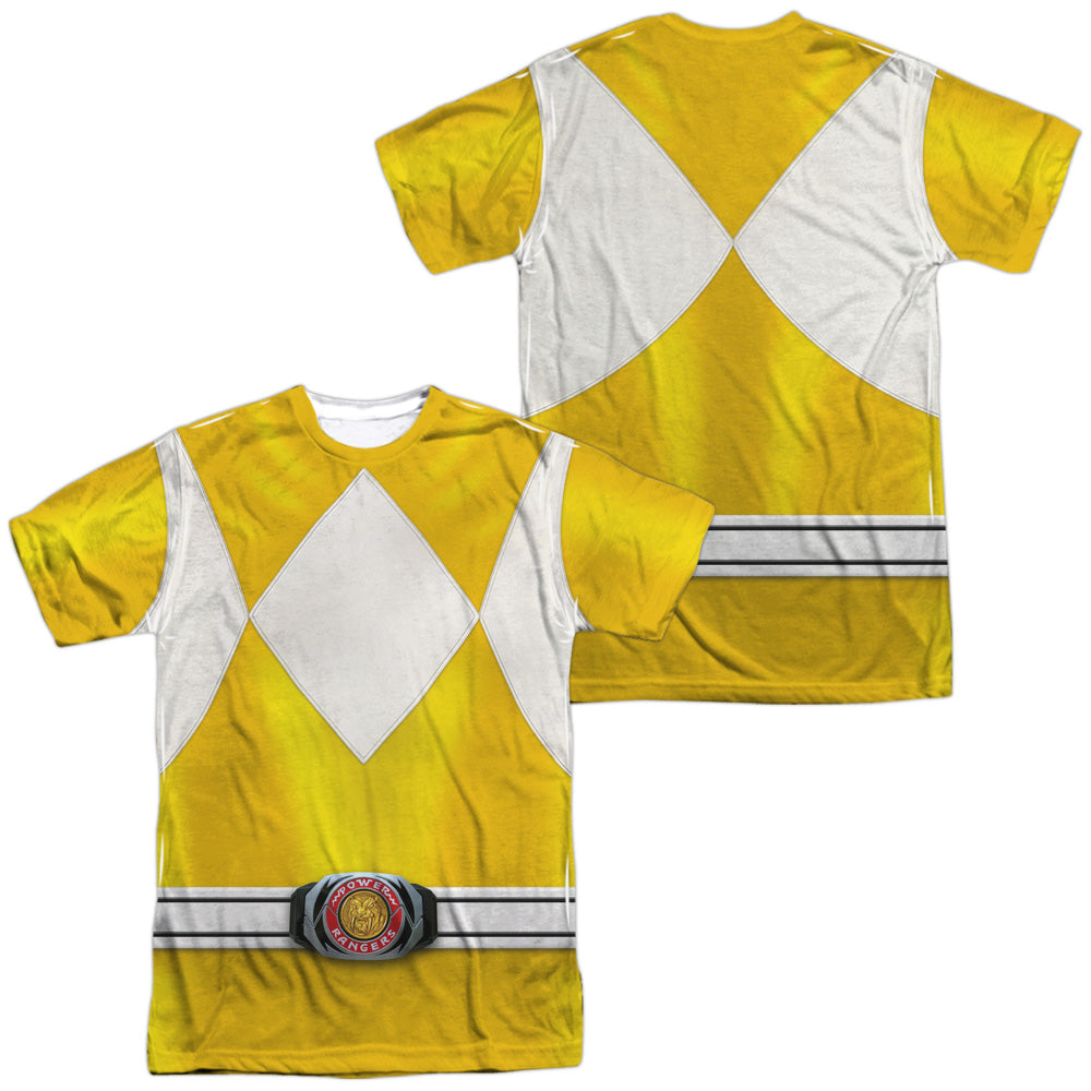POWER RANGERS/YELLOW RANGER (FRONT/BACK PRINT) - S/S ADULT POLY CREW - MULTI