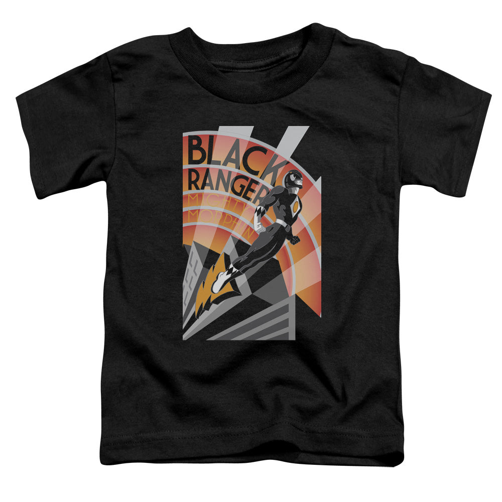 POWER RANGERS/BLACK RANGER DECO - S/S TODDLER TEE - BLACK