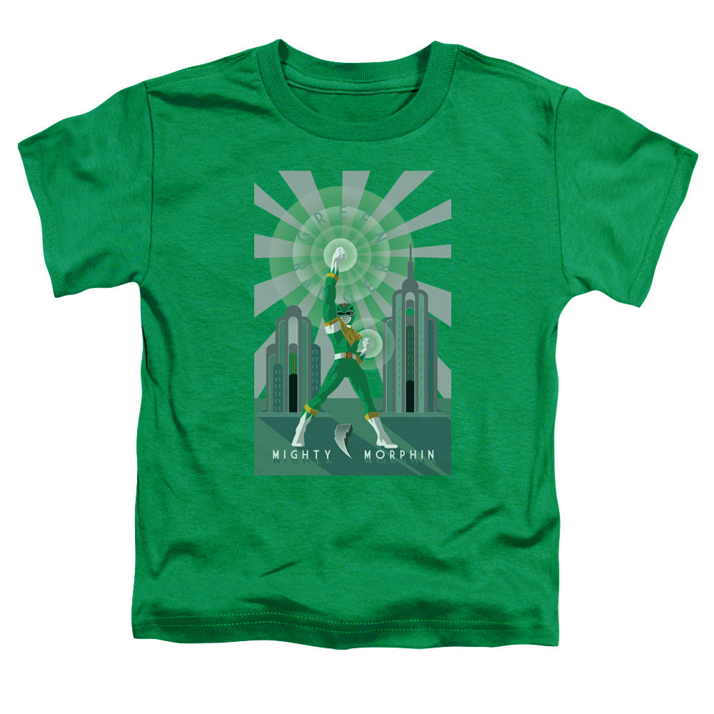 POWER RANGERS/GREEN RANGER DECO - S/S TODDLER TEE - KELLY GREEN