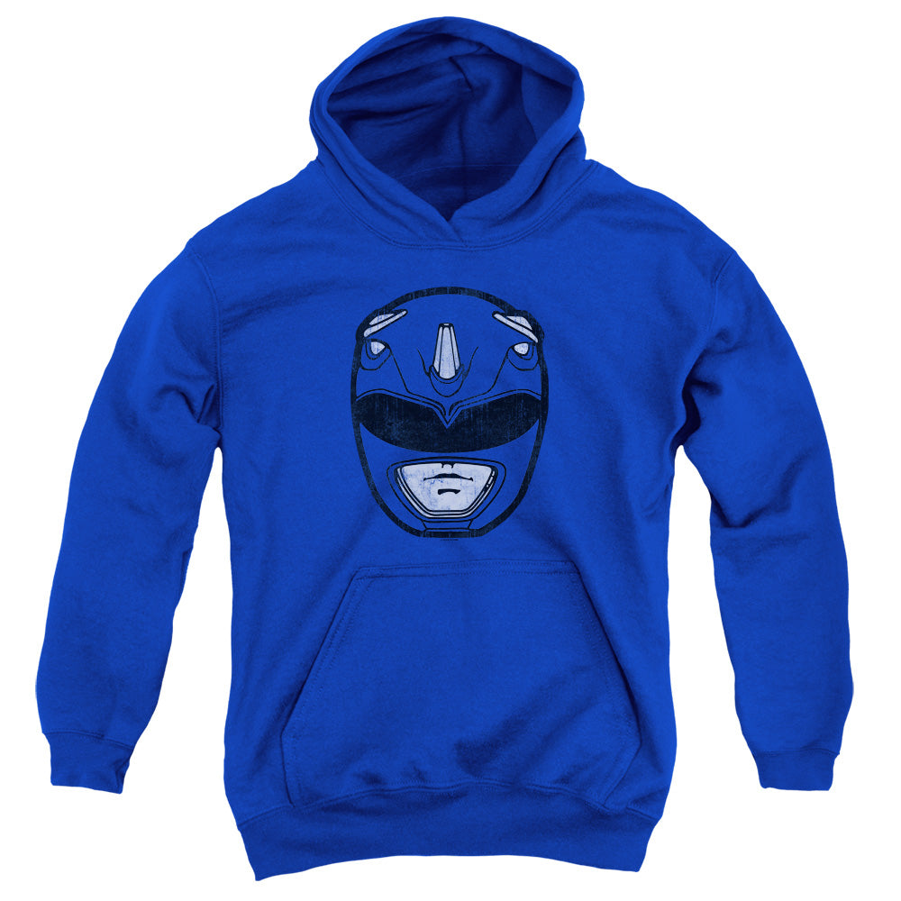 POWER RANGERS/BLUE RANGER MASK - YOUTH PULLOVER HOODIE - ROYAL BLUE