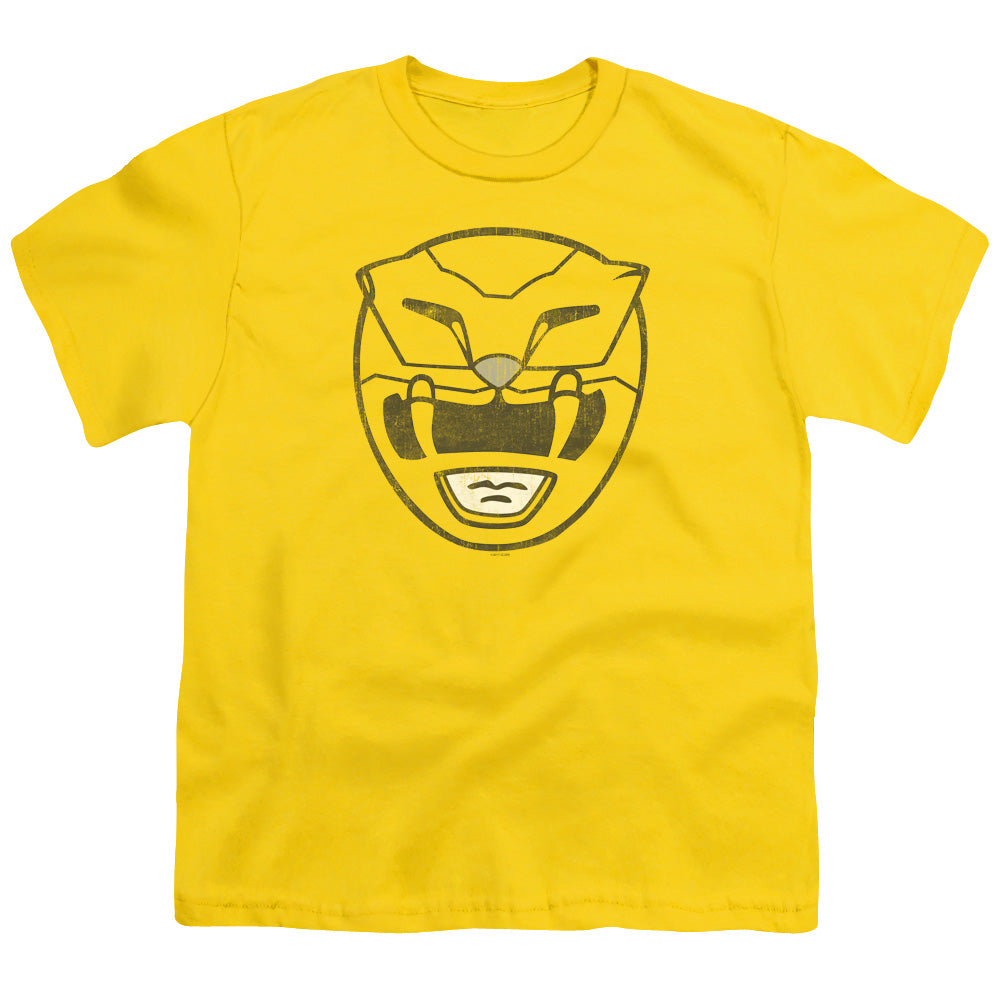 POWER RANGERS/YELLOW RANGER MASK - S/S YOUTH 18/1 - YELLOW