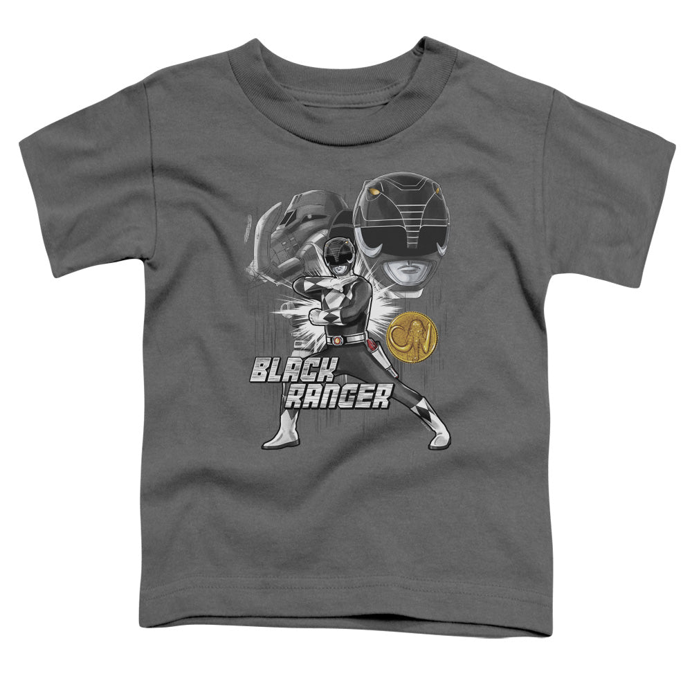 POWER RANGERS/BLACK RANGER - S/S TODDLER TEE - CHARCOAL