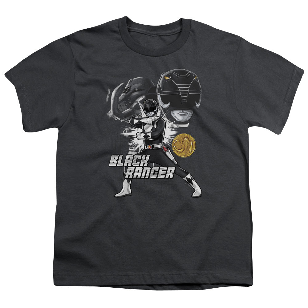 POWER RANGERS/BLACK RANGER - S/S YOUTH 18/1 - CHARCOAL