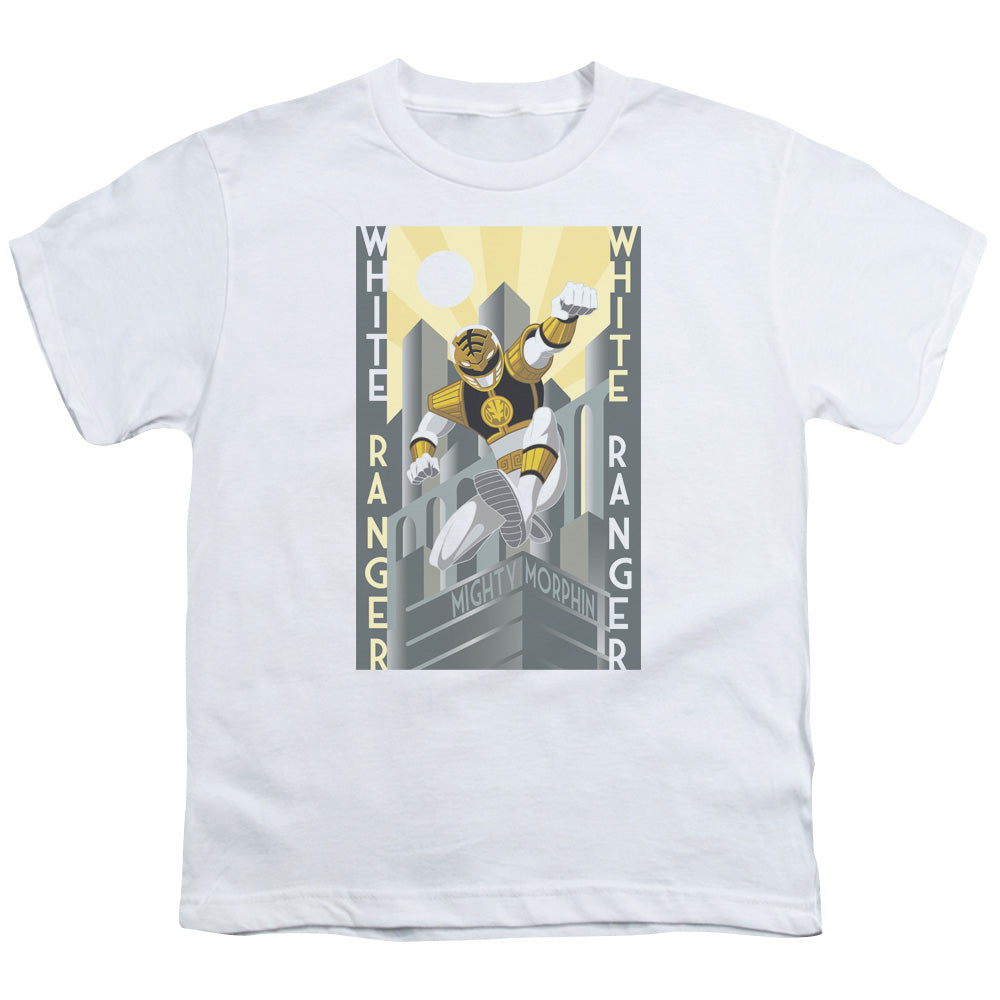 POWER RANGERS/WHITE RANGER DECO - S/S YOUTH 18/1 - WHITE