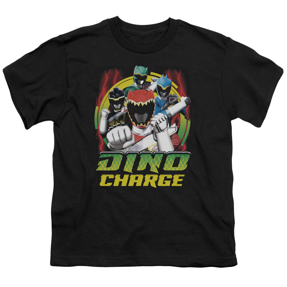POWER RANGERS DINO CHARGE/DINO LIGHTNING - S/S YOUTH 18/1 - BLACK