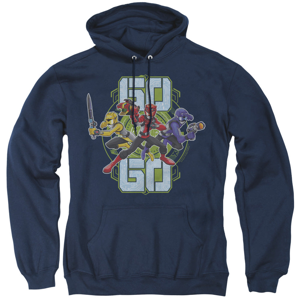 POWER RANGERS BEAST MORPHERS/GO GO - ADULT PULLOVER HOODIE - NAVY