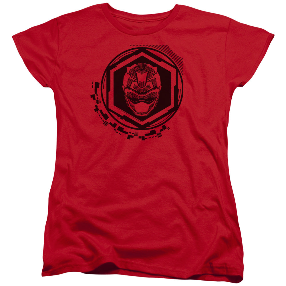 POWER RANGERS BEAST MORPHERS/RED RANGER - S/S WOMENS TEE - RED