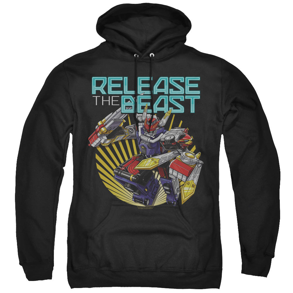 POWER RANGERS BEAST MORPHERS/BEAST RELEASE - ADULT PULLOVER HOODIE - BLACK