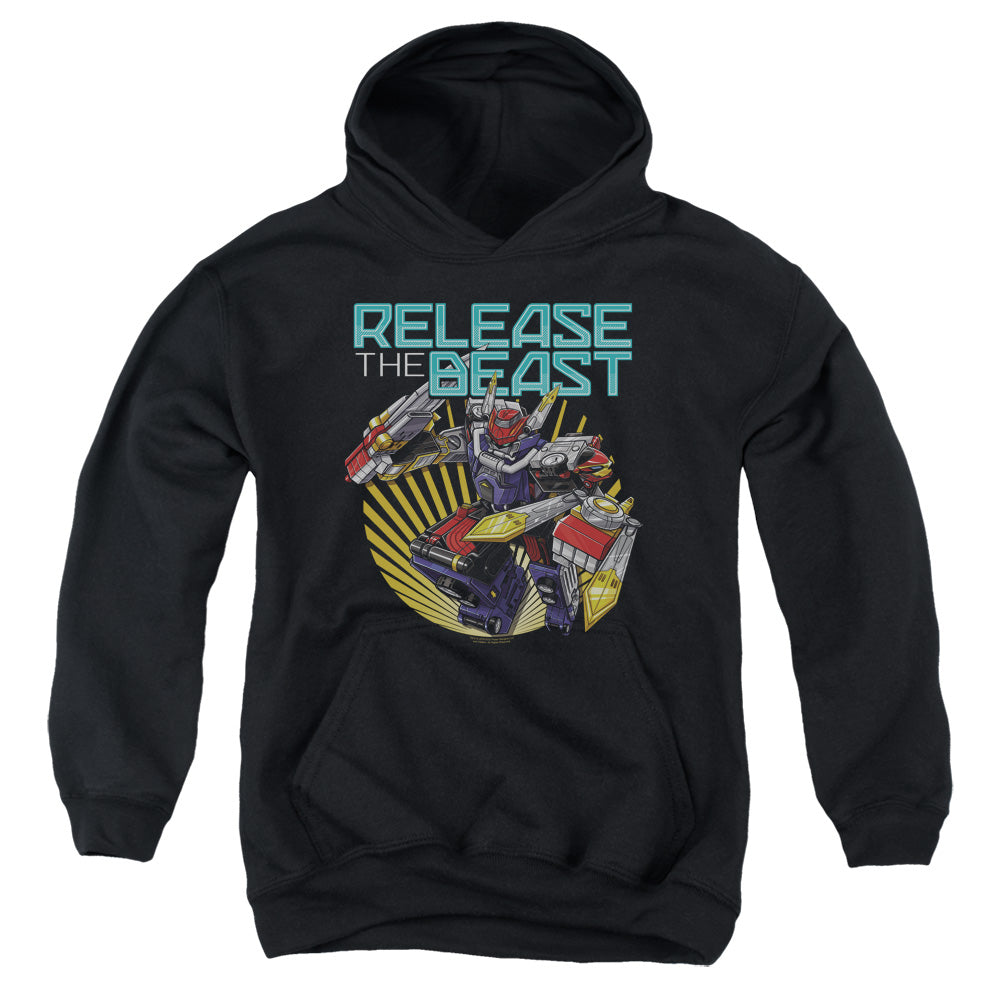 POWER RANGERS BEAST MORPHERS/BEAST RELEASE - YOUTH PULLOVER HOODIE - BLACK