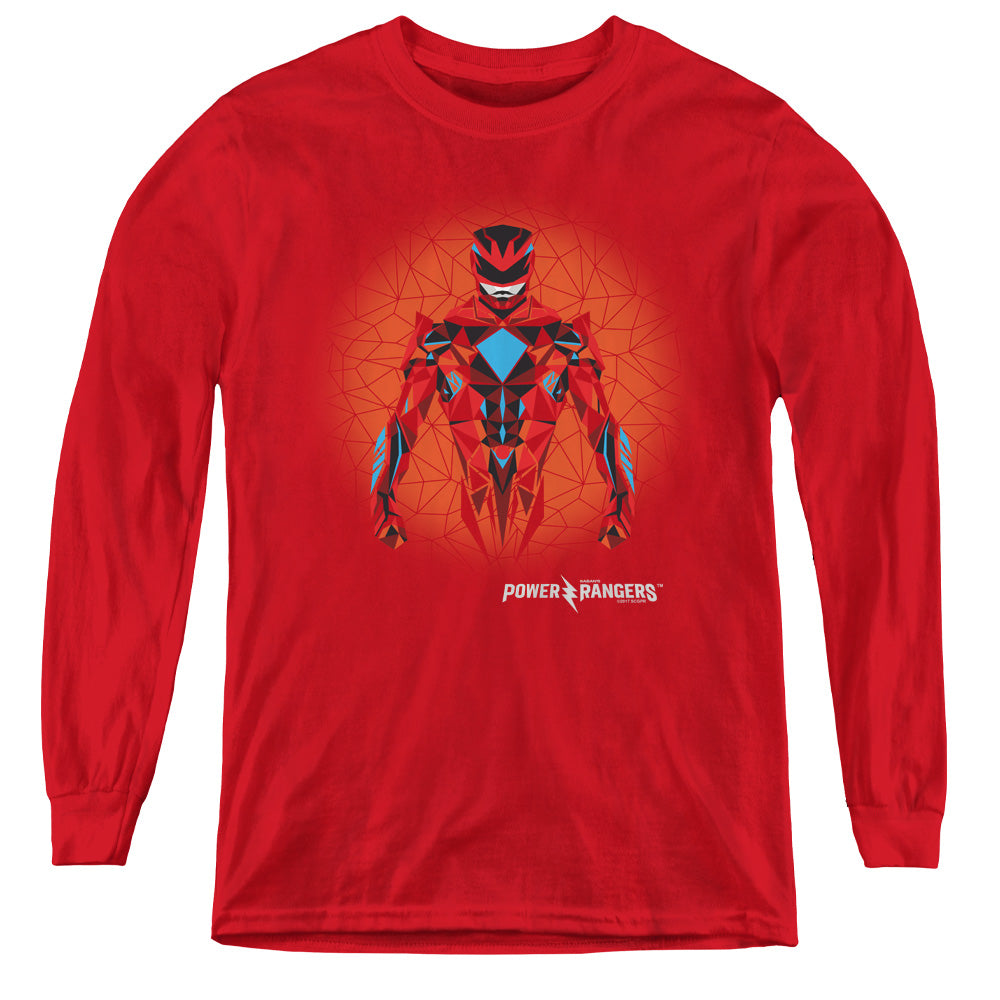POWER RANGERS MOVIE/RED POWER RANGER GRAPHIC - YOUTH LONG SLEEVE TEE - RED